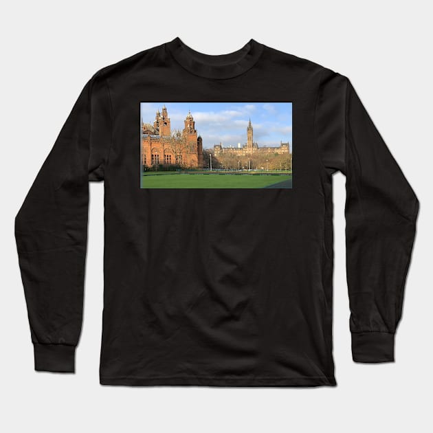 Glasgow University and the Glasgow Art Gallery and Museum Long Sleeve T-Shirt by kensor